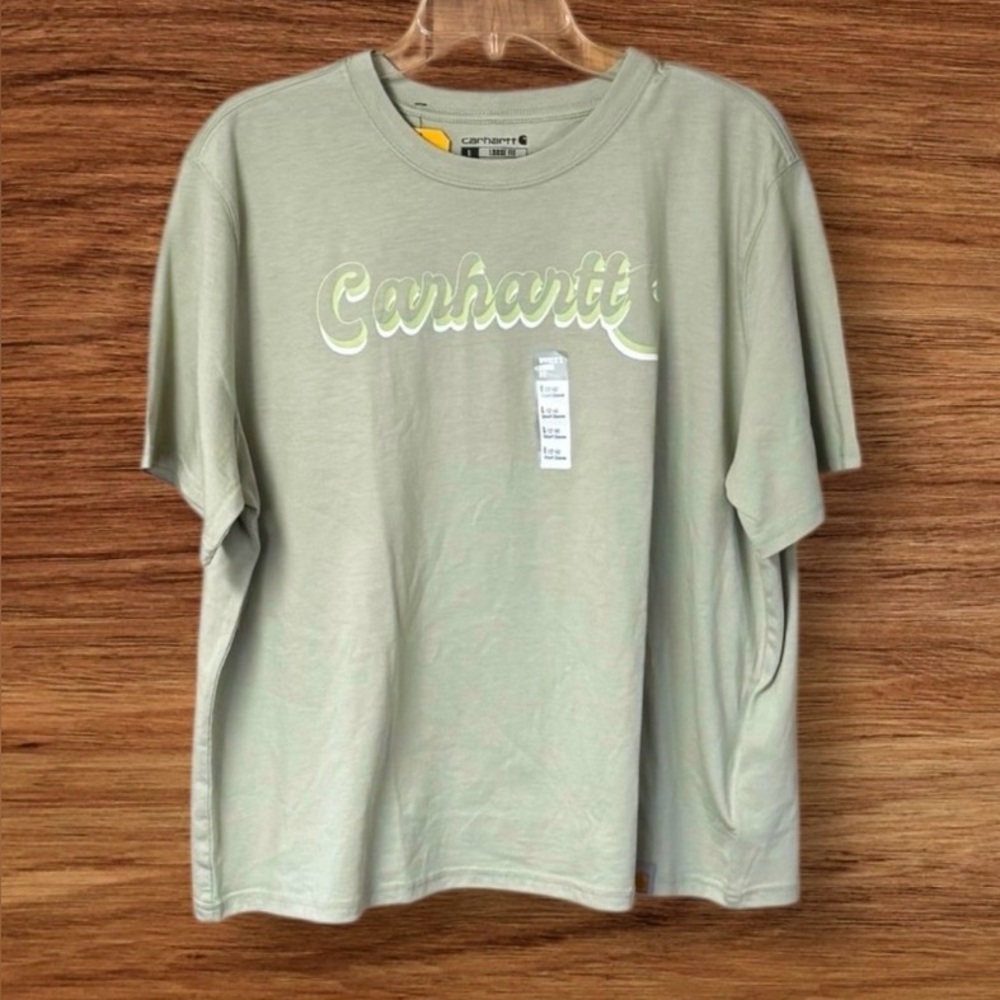 NWT WOMEN'S TENCEL™ FIBER SERIES LOOSE FIT SHORT-SLEEVE SCRIPT GRAPHIC T-SHIRT